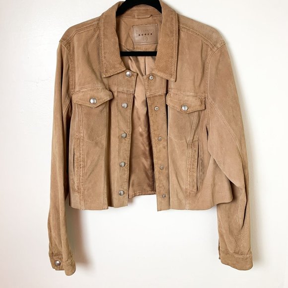 BLANK NYC Rodeo suede trucker crop jacket XXL - Picture 2 of 10